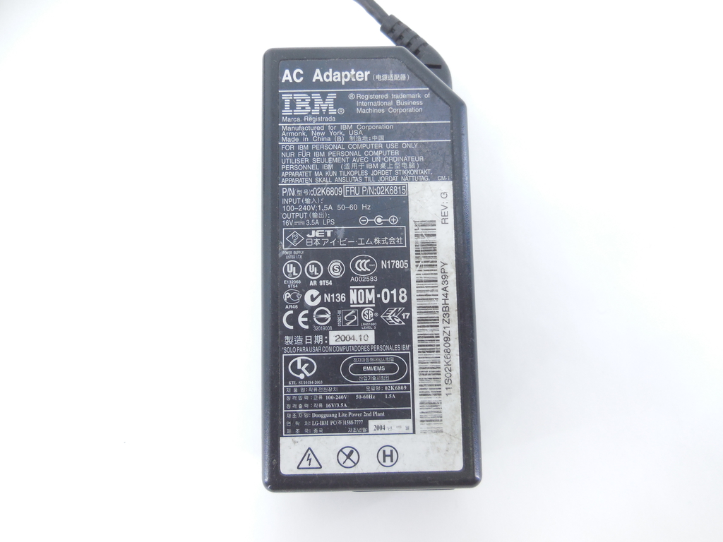 Зарядное устройство для ноутбука IBM 02K6809 оригинал - Pic n 305730